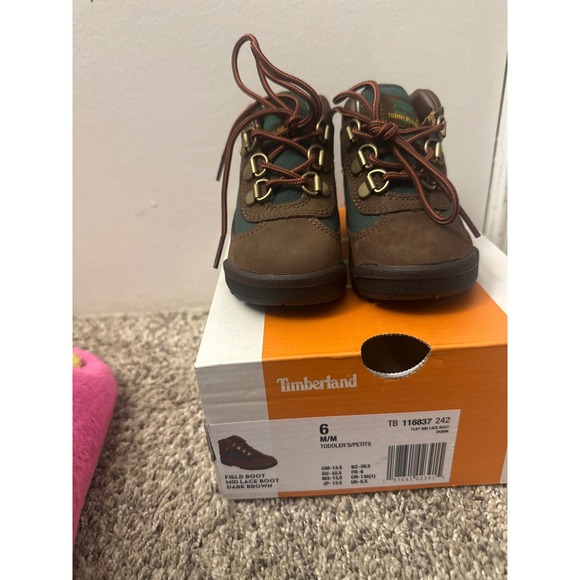 Timberland Other - Timberland Field Boot Mid Lace Toddler Dark Brown Green Size 6